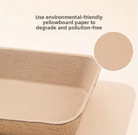 Bac à litière biodégradable extra large pour chat, papier jetable anti-éclaboussures PP, toilette ouverte pour chat, nettoyage facile et désodorisant pour animaux de compagnie