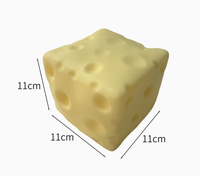 Jouet anti-stress en mousse à montée lente en forme de fromage extra large, personnalisable avec logo, cadeau promotionnel, vente en gros