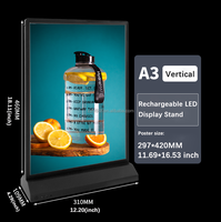 A3 A4 A5 A6 boîte à lumière LED rechargeable double face affichage rectangulaire pour bar restaurant conception modifiable anti-poussière séchage rapide