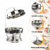 Ensemble de réchauds dorés pour buffet, idéal pour la restauration et les restaurants, avec chauffe-plats et couvercles pour dinde et autres plats