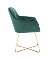 Chaise d'Appoint de Velours de Cadre en Métal Doré Confortable et Doux de Nouveau Design pour le Salon à la Maison