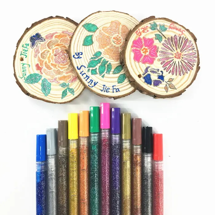 Bút Vẽ Acrylic 12 Màu, Bút Đánh Dấu Đá Nghệ Thuật Tự Làm, Bút Vĩnh Viễn Oem Kim Loại Chống Nước