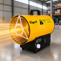 Chauffage au gaz propane à faible bruit en acier inoxydable 15KW avec protection contre les coupures TSG-15, chauffage à air LPG avec thermostat motorisé