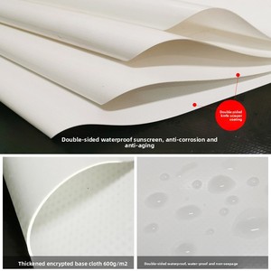 PVC dày bạt trắng chống dao chống thấm nước ngoài trời che nắng màng cấu trúc phim nhà xây dựng VảI Kéo - Product Image 4