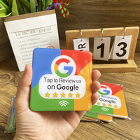 Autocollant NFC étanche personnalisé, plaque de table RFID pour restaurant, plaque époxy Google Review, autocollant NFC Google Review 13,56 MHz