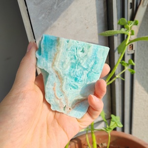 Factory Wholesale Hot Sale High Quality Hemimorphite Slice Irregular Shape DIY <b>Ornament</b> Figurine Gift Healing <b>Crystal</b> Feng Decor - Product Image 4
