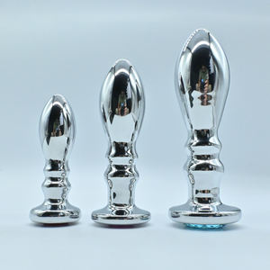 Металлические секс-игрушки для точки G: Новые металлические анальные пробки с тремя кольцами и резьбой, для расширения ануса, мастурбации, интимные товары для взрослых - Product Image 3