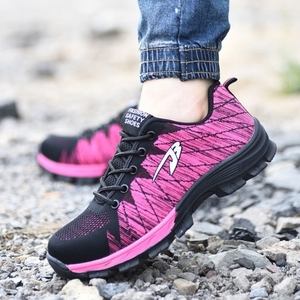 <span class=keywords><strong>Scarpe</strong></span> da Lavoro Industriali Antiscivolo con Suola in Gomma, Sneakers Protettive con Punta in Acciaio per Donne, <span class=keywords><strong>Scarpe</strong></span> Antinfortunistiche Rosa - Product Image 1