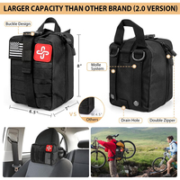 250 pièces IFAK Molle pochette sac d'urgence Kit de survie en plein air trousse de premiers soins tactique pour le voyage