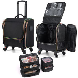 Valise de rangement écologique pour salon de beauté, chariot de <span class=keywords><strong>coiffure</strong></span>, trousse de maquillage de voyage, organisateur de barbier, bagage de <span class=keywords><strong>coiffure</strong></span> - Product Image 1