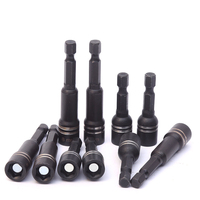 Jeu de tournevis à écrous magnétiques 8mm 10mm 5/16 "3/8" Adaptateur de douille Foret hexagonal