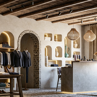 Usine personnalisée haute couture hommes magasin présentoir magasin de vêtements design d'intérieur