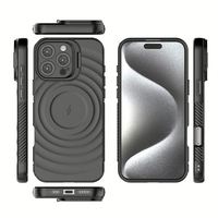 Étui de luxe au design nouveau pour iPhone 16/15/14 Pro Max - Support d'objectif, protection de l'appareil photo, coque magnétique