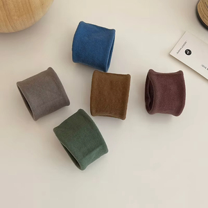 Elastici per capelli larghi e spessi alla moda da donna, elastici per capelli tinta unita senza cuciture, fasce per capelli basic, fermacoda alto - Product Image 4