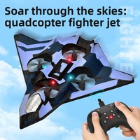 Drone de combat télécommandé pour enfants, modèle métallique rechargeable et résistant aux chutes, quadrirotor, bleu, pour tous les âges