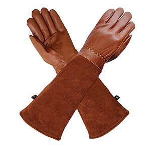 Élagage en peau de mouton Rose Gants de jardinage tendres Résistant à l'usure Stab-proof Gants longs résistants aux coupures Apiculture Gants écologiques - Product Image 1