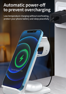 Support de charge magnétique sans fil 3-en-1 pour téléphone, montre connectée et écouteurs - Product Image 6