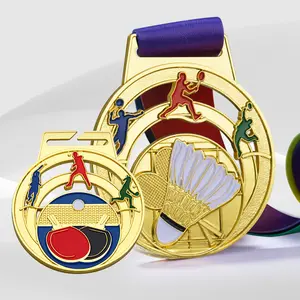 Tùy chỉnh cá nhân logo vàng thể thao Huy chương sandblast kim loại cắt ra bóng đá bóng rổ cạnh tranh huy chương trò chơi thể thao giải thưởng huy chương