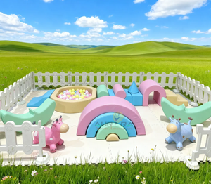 Paquete de juego suave para escalada de bebés pastel personalizado para alquiler de fiestas, bloques de escalada, juego de equipo de juego suave, parque infantil personalizado - Product Image 2