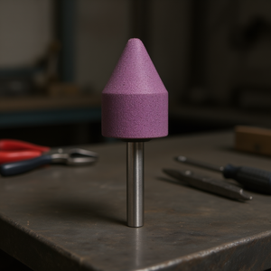 TTAKE Cylindrical Ceramic <b>Grinding</b> <b>Wheel</b> 12x20 Mm 6 Mm Shank Conical Tip Abrasive Cutting <b>Grinding</b> <b>Wheels</b> - Product Image 3