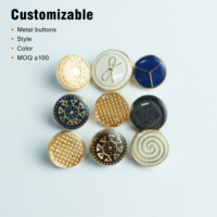 Boutons-pression de luxe en alliage de zinc au design personnalisé pour costumes vintage et tenues de cérémonie – Écologiques, style européen, pour vestes carrées/rectangulaires