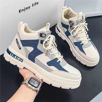 M8501 yeni erkek botları yürüyüş tarzı kalın taban Anti kayma aşınmaya dayanıklı açık spor orta üst tulum çizmeler erkek Sneakers