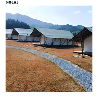 Tente de safari de luxe avec structure en bois, écologique, imperméable, pour hôtel-resort, camping extérieur quatre saisons