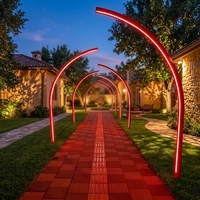 Lampe solaire LED pour jardin extérieur à prix compétitif, durable, rouge, pour allée, décorative