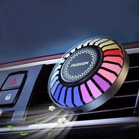Nouvelle lumière ambiante automatique LED voiture aromathérapie lampe sonore activée par la voix musique rythme vent bouche lumière