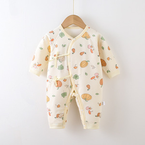 เสื้อผ้าเด็กแรกเกิดใส่ได้ทั้งชายและหญิงเสื้อผ้าลำลองผ้าฝ้ายบางๆมีกระดุมคล้ายกับ100% ผูกผีเสื้อไร้รอยต่อฤดูใบไม้ร่วงฤดู<span class=keywords><strong>หนาว</strong></span> - Product Image 4