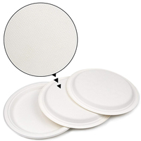 Logo personnalisé Marque 100% Plaque de canne à sucre jetable biodégradable 9 pouces Bagasse compostable pour le camping
