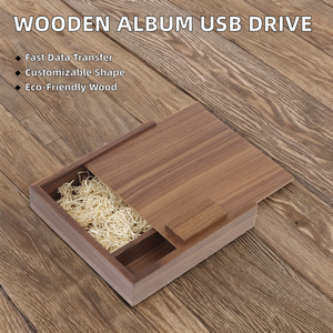 Custom Logo Wooden Album Gift USB <strong>Flash</strong> <strong>Drive</strong> New 4GB/8GB/16GB Capacities USB 3.0/2.0 &amp; Type-C Interfaces <strong>Encrypted</strong> Thumb <strong>Drive</strong> - Product Image 2