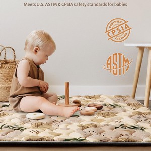 Tapis de jeu pour bébé sur mesure, tapis d'éveil épaissi, antidérapant, pour usage domestique, 0-24 mois, unisexe, en fibre de polyester - Product Image 4