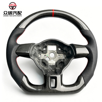 Volant de course en fibre de carbone véritable personnalisé pour VW Golf 6 MK6 TSI, modification intérieure de voiture, pièces auto