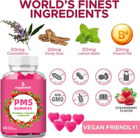 Aeglewell OEM Marque Privée Gummies pour le Soulagement des Règles et l'Équilibre Hormonal, Soulagement des Douleurs Menstruelles et Compléments PMS pour Femmes