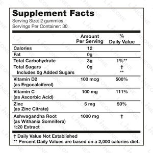 Gommes sans sucre OEM Ashwagandha santé alimentaire maca KSM-66 Ashwagandha gommes antistress calmant gommes - Product Image 2