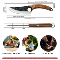 Couteau à désosser fait à la main de 6 pouces-Couteau de chef serbe en acier inoxydable pour couteau d'abattage de camping de boucher