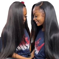 Extensions de cheveux humains vierges brésiliens Remy en gros, 100% cheveux naturels, tissage brésilien brut, tissage frontal en dentelle, double trame à la machine