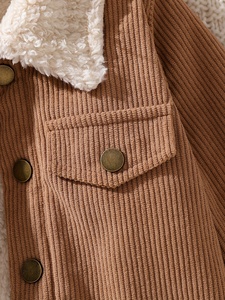 Veste en polaire respirante pour bébé garçon avec col rabattu, poche et fermeture à bouton unique - Product Image 4