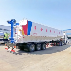 Semirremolque de Acero de Alta Calidad de 3 Ejes y 65 CBM para Transporte de Alimentos a Granel, Remolques Utilitarios para Entrega Eficiente de Alimentos para Animales - Product Image 4