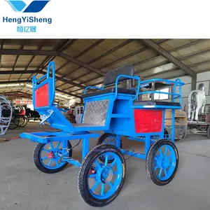 4 Wheel blue Sulky Cart Pony Carriage for Sale/High Quality Small Mini Pony Horse Carriage/Popular Carriage Pony Cart