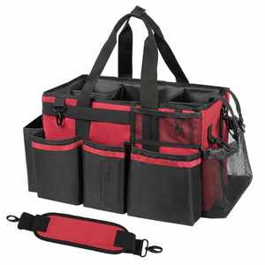 Wine <b>Cleaning</b> <b>Caddy</b> Bag <b>Cleaning</b> Supplies Organizer <b>for</b> Housekeepers Tool <b>Caddy</b> with Handle and Detachable Padded Cushion - Product Image 1