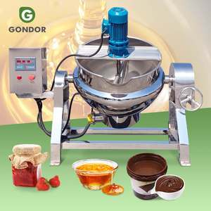 Machine électrique à bonbons gélifiés et à sucre dur, avec cuve basculante de 100 litres pour la cuisson de crème d'arachide et la fusion d'huile - Product Image 1