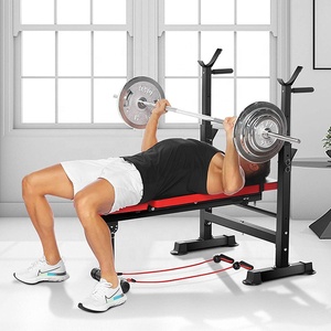 Banco de pesas multifunción plegable, diseño plano y ajustable para gimnasio y uso doméstico - Product Image 3