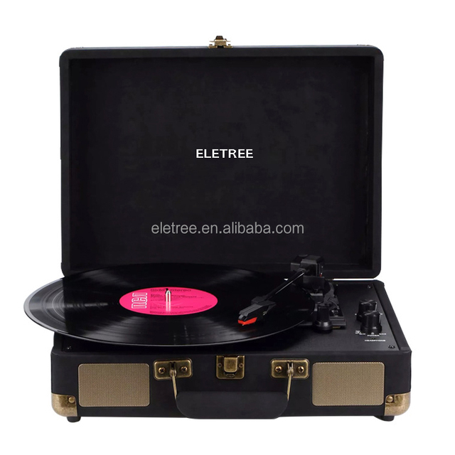 High End Preto Bocina Toca Discos Bt De Musico Tocadisco Para Movil Turntable Record Player Vinyl
