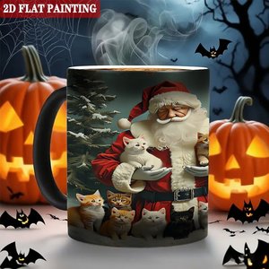 <b>Ceramic</b> <b>Cup</b> 11oz Frosted Black Heat Color Changing Magic Sublimation Mug - Product Image 6