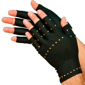 Guantes elásticos de medio dedo con revestimiento adhesivo para fitness, ciclismo, escalada de montaña, protección de la palma, material de nailon - Product Image 1