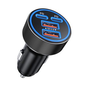 <span class=keywords><strong>Cargador</strong></span> de Coche HYTO 4 en 1 USB-C de 90W con Carga Súper Rápida, Adaptador para Encendedor de Cigarrillos, Multi-Puerto PD/QC para <span class=keywords><strong>iPhone</strong></span> 17, MacBook y Android - Product Image 1