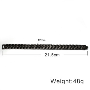 Stainless Steel Black Plated Energy Magnet Health Care Fashion Jewelry Bracelets for <b>Men</b> - Product Image 4