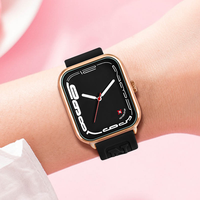 Montre à quartz unisexe NS Never Stop N920, cadran carré simple, bracelet en silicone, étanche, pour homme et femme, montres uniques